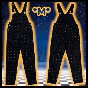 NWT: WeWoreWhat -Black Sequin-Embellished Overalls (SIZE: MEDIUM)